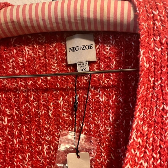 New Nic and Zoe Multicolor Cardigan Sweater 3x - Picture 3 of 4